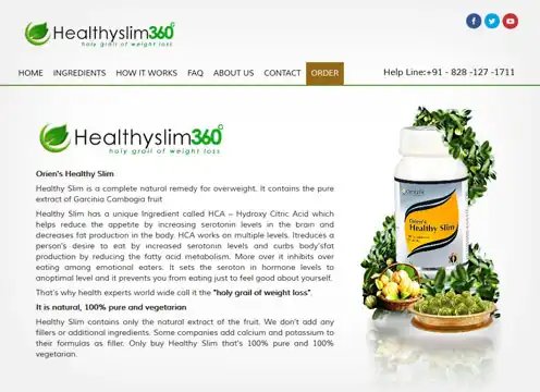 Healthyslim 360 website